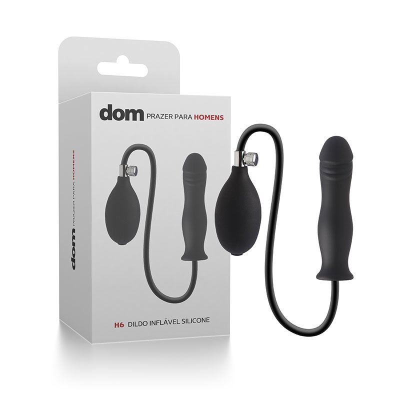 Plug Anal Inflável em Silicone com Formato Realístico 4,5 x 15cm H6 Preto | Foto 01 Plug Anal Inflável em Silicone com Formato Realístico 4,5 x 15cm H6 Preto | Foto 01