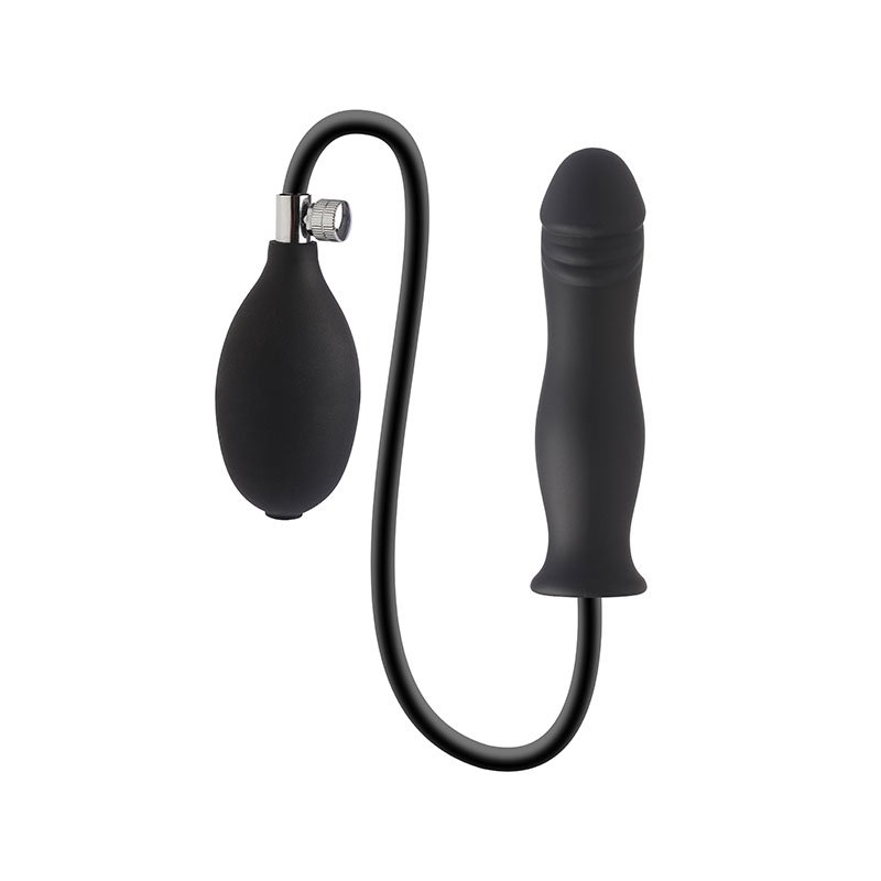 Plug Anal Inflável em Silicone com Formato Realístico 4,5 x 15cm H6 Preto | Foto 02 Plug Anal Inflável em Silicone com Formato Realístico 4,5 x 15cm H6 Preto | Foto 02