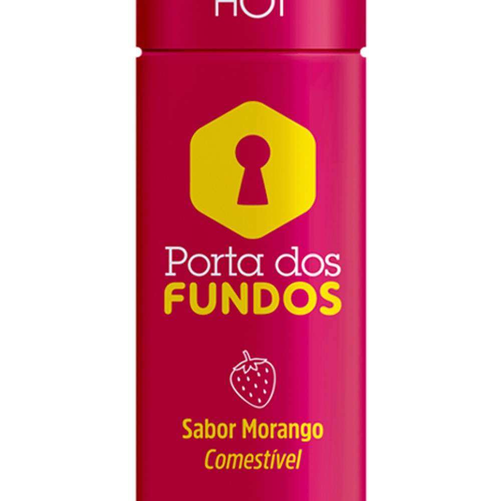 Gel para Sexo Anal Porta dos Fundos Morango, em embalagem fechada