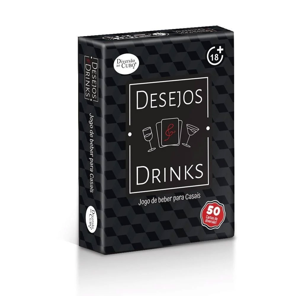 vis�o lateral do jogo Desejos e Drinks mostrando a caixa r�gida e acabamento ilustrado