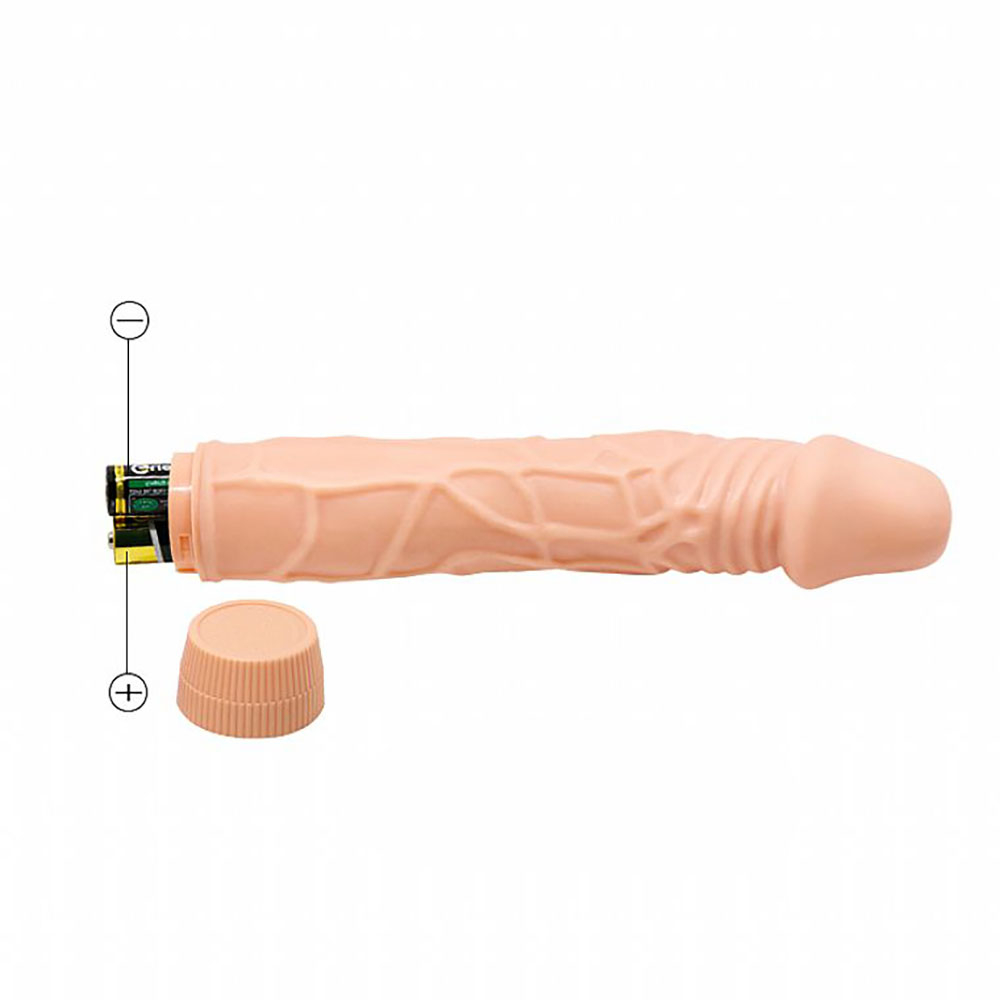 Pènis Realístico com Vibrador Multivelocidade em Soft Skin 22,5 x 4,5cm Bege | Foto 06