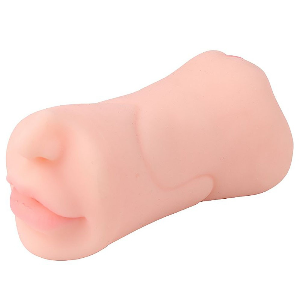 Masturbador Boca e Vagina em Cyberskin com Textura Interna Baron Bege | Foto 02