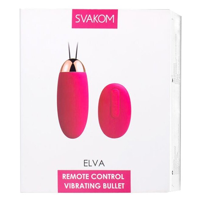 Vibrador Bullet Recarreg�vel Wireless Magenta Elva em um close-up, real�ando a qualidade do silicone e o design