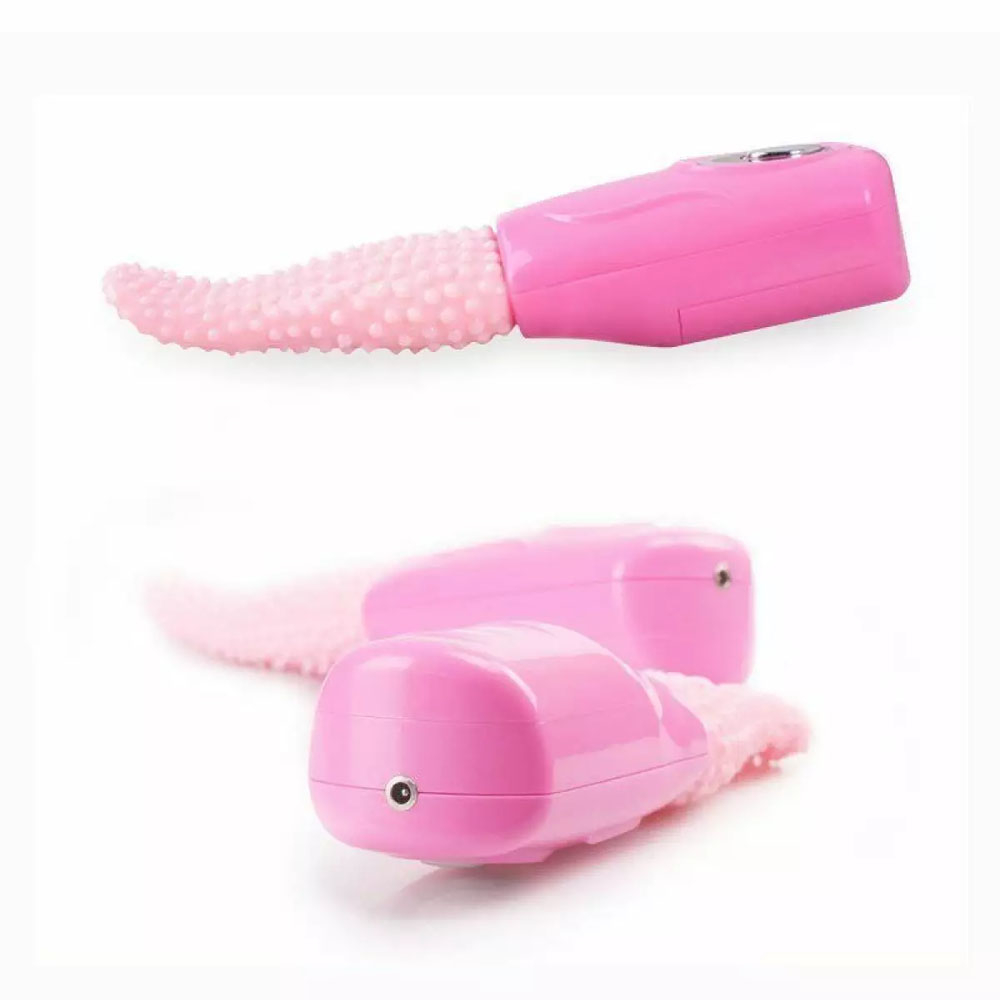 Vibrador para Clit�ris em Silicone com Formato de L�ngua Multivelocidade Tongue Bege, close-up da textura