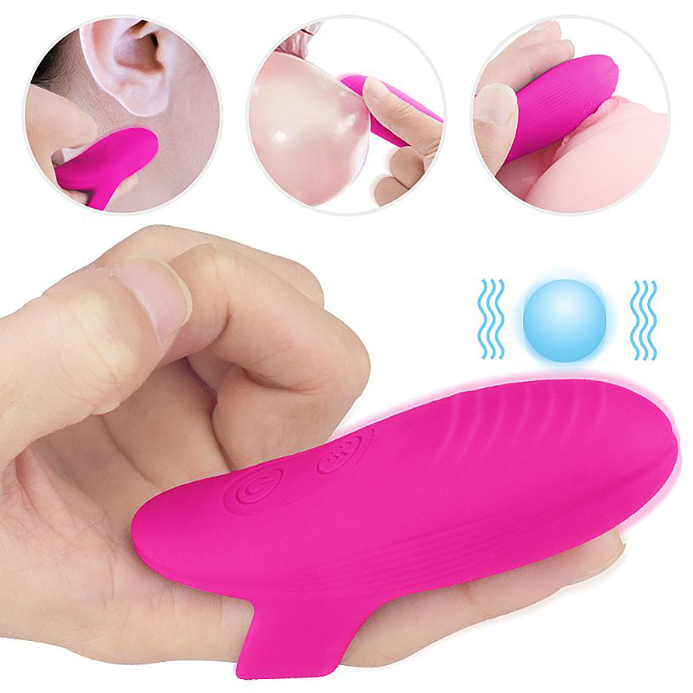 Dedeira Estimuladora Recarregável em Silicone com 9 Vibrações Dory Pink | Foto 02