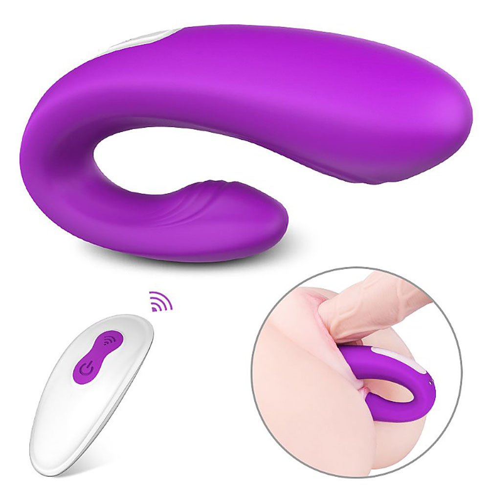 Vibrador para Casal Recarregável em Silicone com 9 Vibrações Enjoy RCT Roxo | Foto 01
