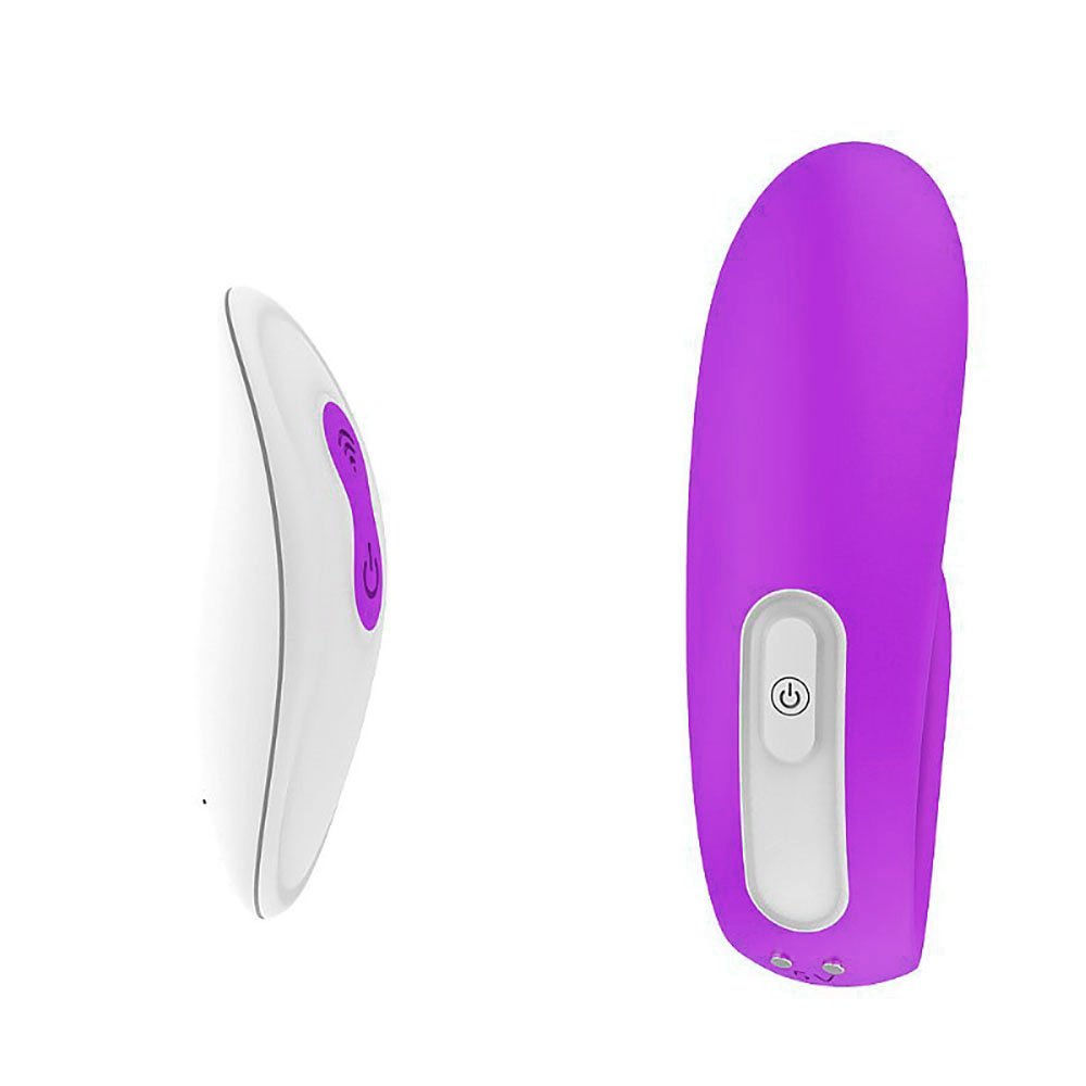 Vibrador para Casal Recarregável em Silicone com 9 Vibrações Enjoy RCT Roxo | Foto 03