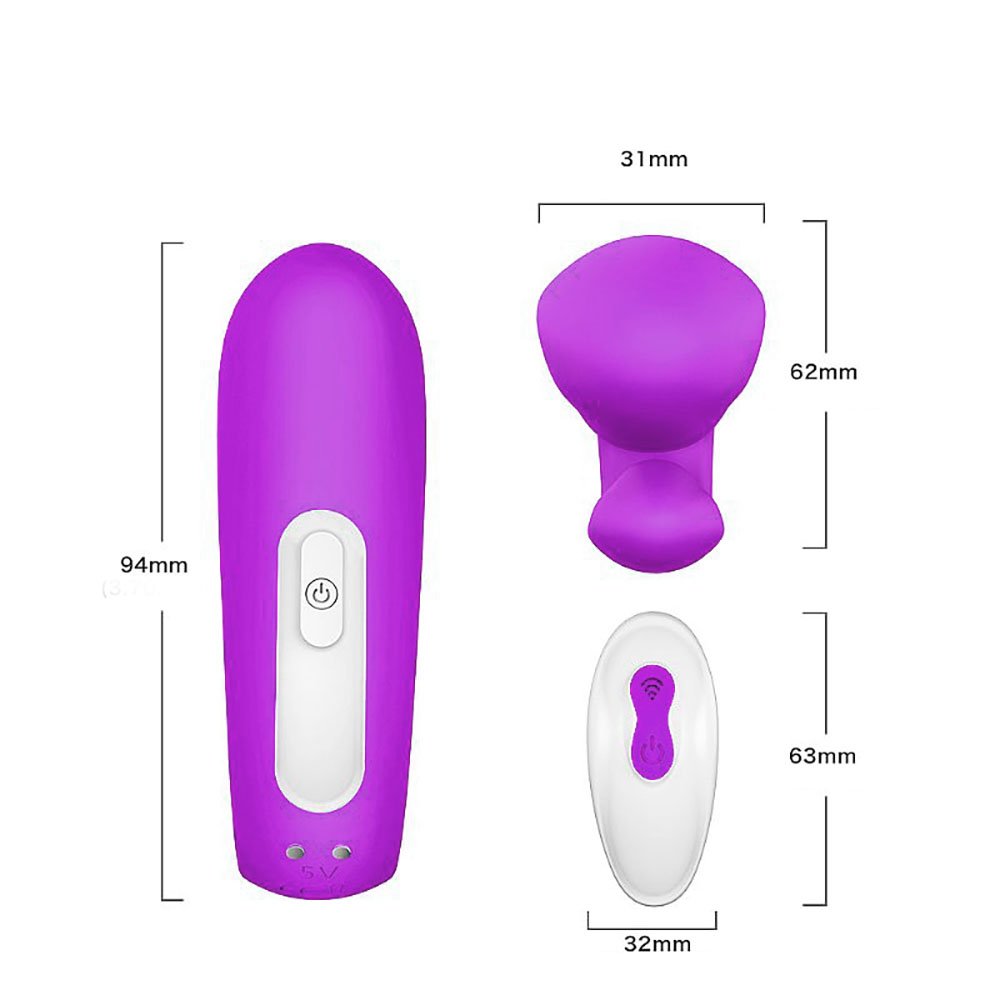 Vibrador para Casal Recarregável em Silicone com 9 Vibrações Enjoy RCT Roxo | Foto 06