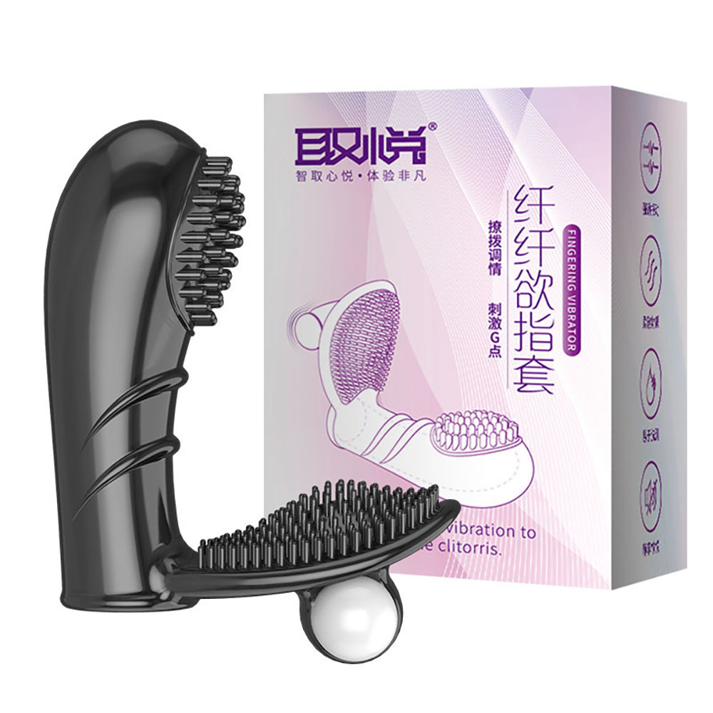 Dedeira com Massageador Clitoriano e Vibrador Fume | Foto 01 Dedeira com Massageador Clitoriano e Vibrador Fume | Foto 01