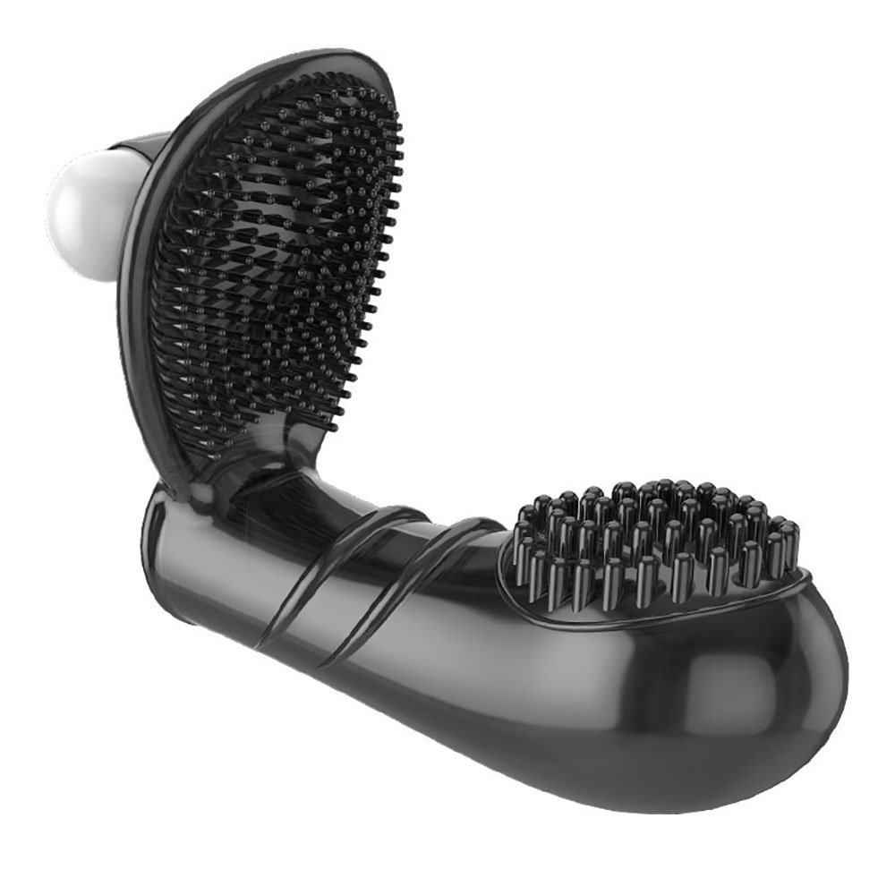 Dedeira com Massageador Clitoriano e Vibrador Fume | Foto 02 Dedeira com Massageador Clitoriano e Vibrador Fume | Foto 02