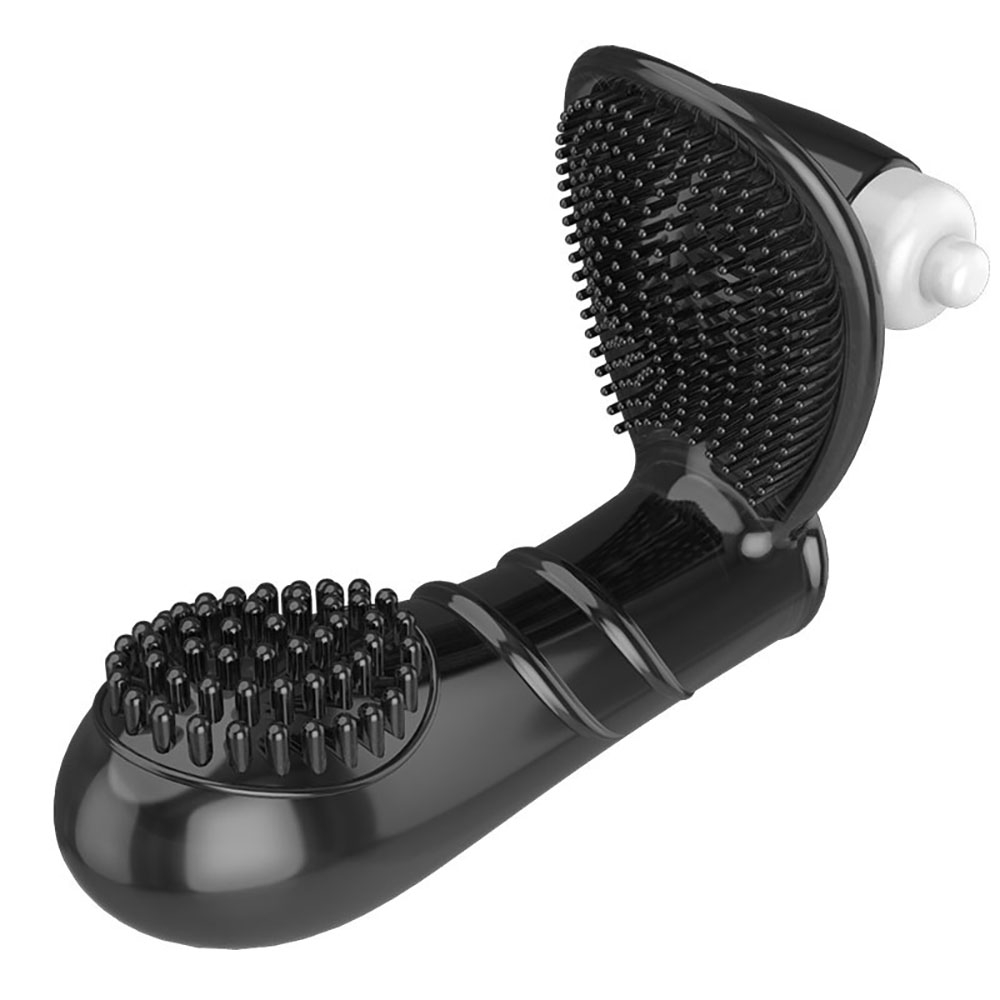 Dedeira com Massageador Clitoriano e Vibrador Fume | Foto 03 Dedeira com Massageador Clitoriano e Vibrador Fume | Foto 03