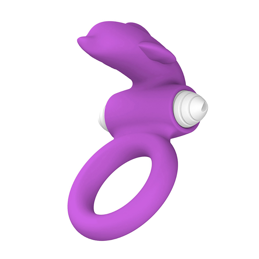 Anel Vibratório em Formato de Golfinho em Silicone On/Off Roxo | Foto 02 Anel Vibratório em Formato de Golfinho em Silicone On/Off Roxo | Foto 02