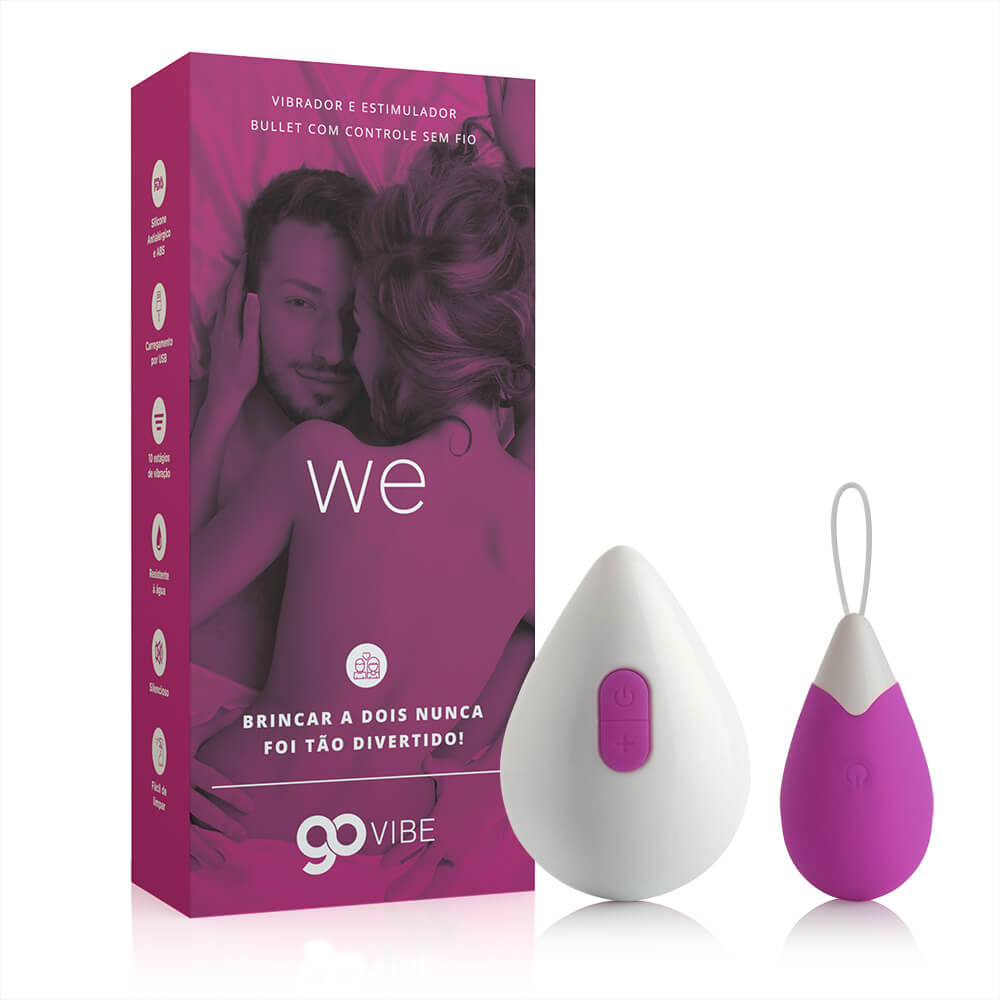 Vibrador Bullet em Silicone Recarregável com Controle sem Fio e 10 Vibrações WE Lilás | Foto 01 Vibrador Bullet em Silicone Recarregável com Controle sem Fio e 10 Vibrações WE Lilás | Foto 01