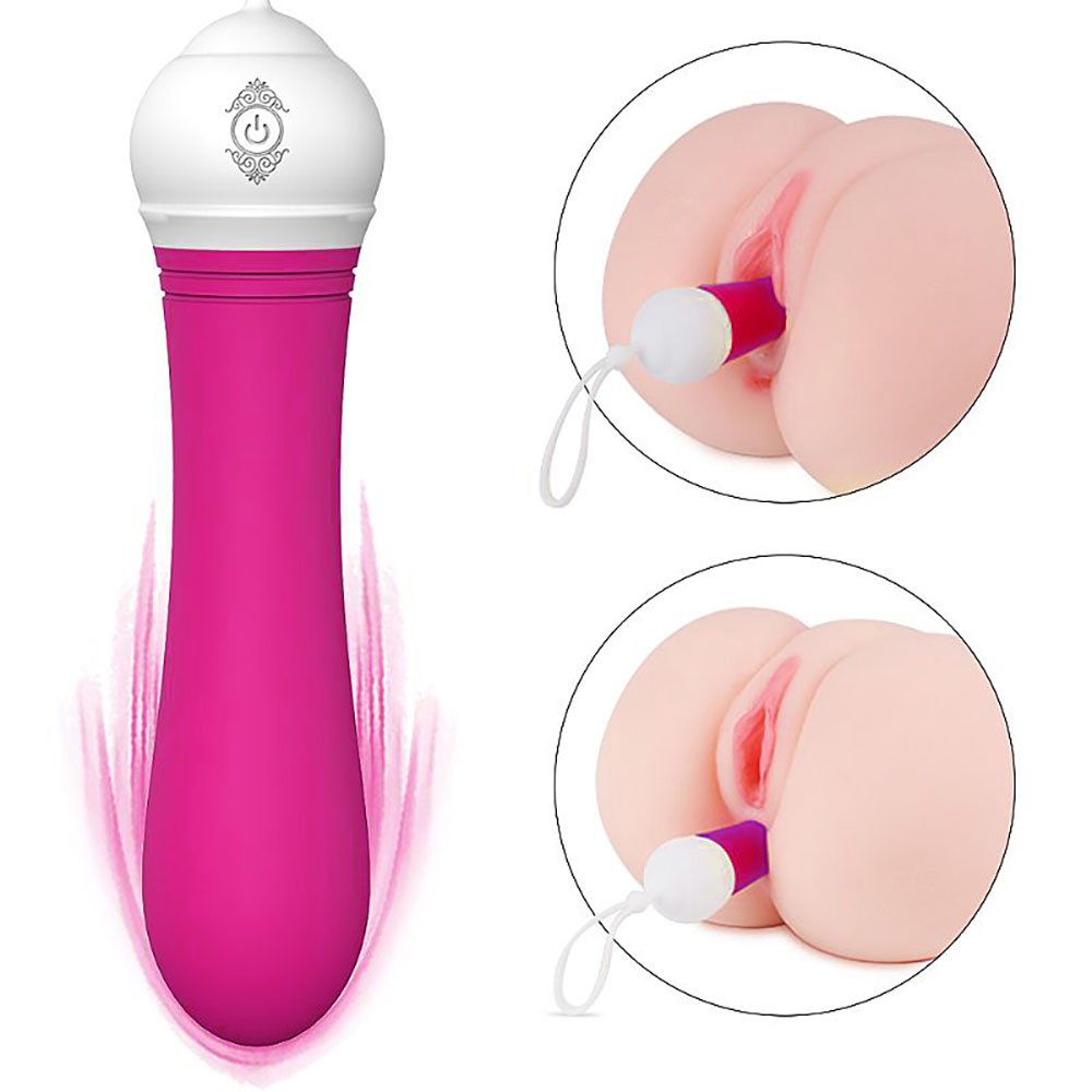 Vibrador Bullet Recarreg�vel em Silicone com 9 Vibra��es e Cord�o de Seguran�a Kitti Pink | Foto 02