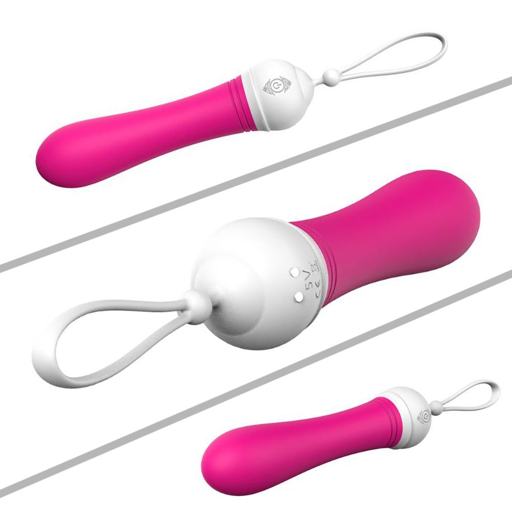 Vibrador Bullet Recarreg�vel em Silicone com 9 Vibra��es e Cord�o de Seguran�a Kitti Pink | Foto 06