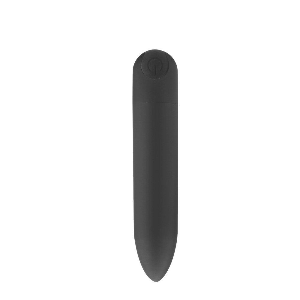 Vibrador Bullet Ogiva Recarreg�vel Preto, vista frontal
