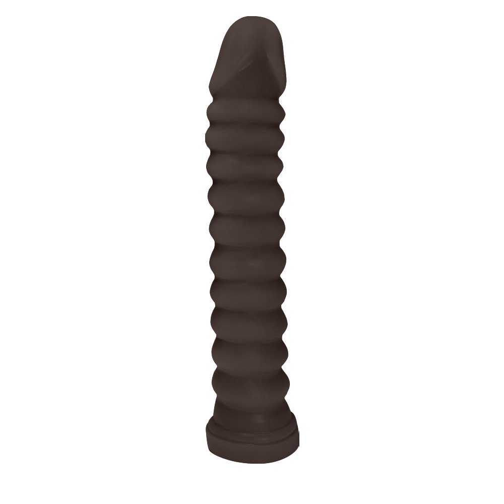 detalhe anelado do p�nis em PVC flex�vel, marrom, com acabamento anat�mico e apar�ncia natural