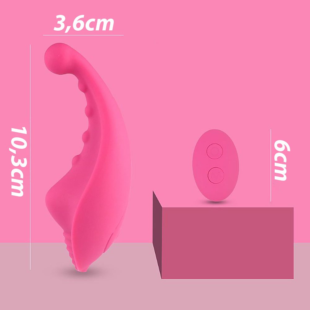 Vibrador para Clit�ris Recarreg�vel Mew Pink vistas detalhada dos 10 modos de vibra��o
