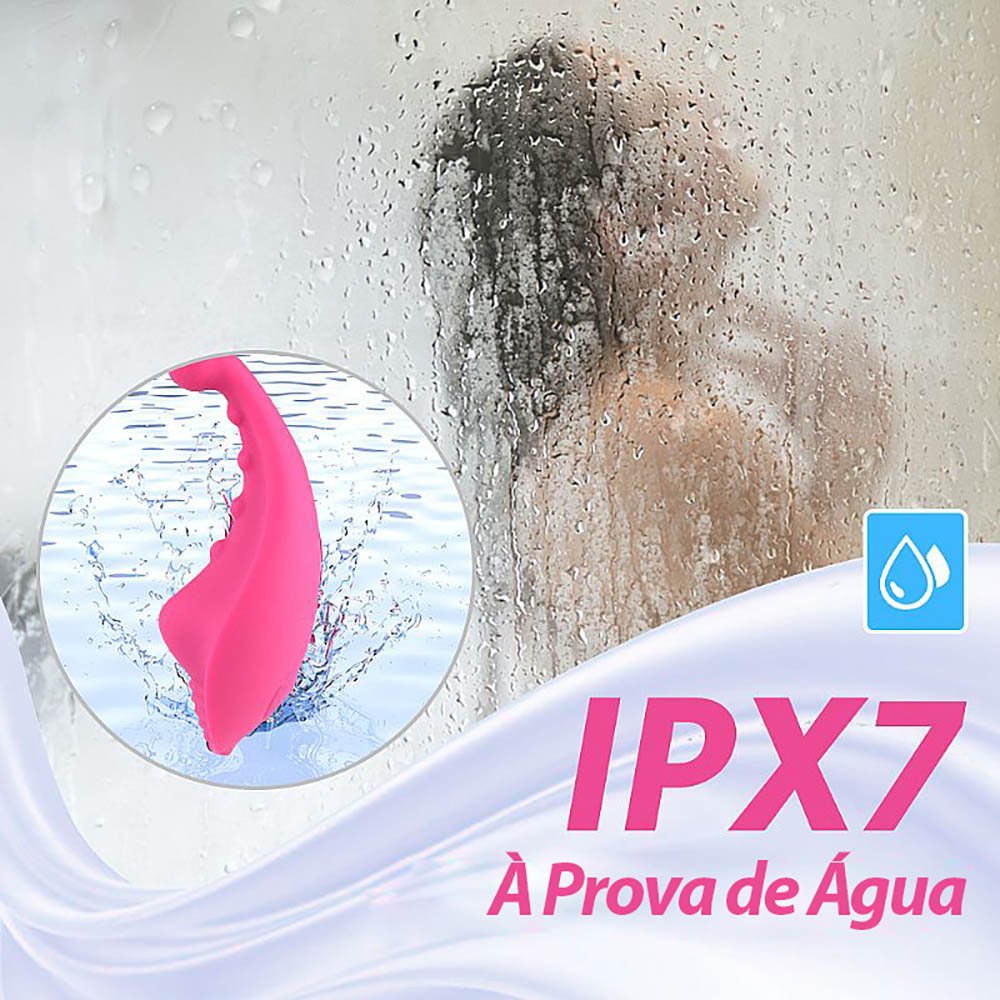 Vibrador para Clit�ris Recarreg�vel Mew Pink com controle sem fio em ambiente de privacidade
