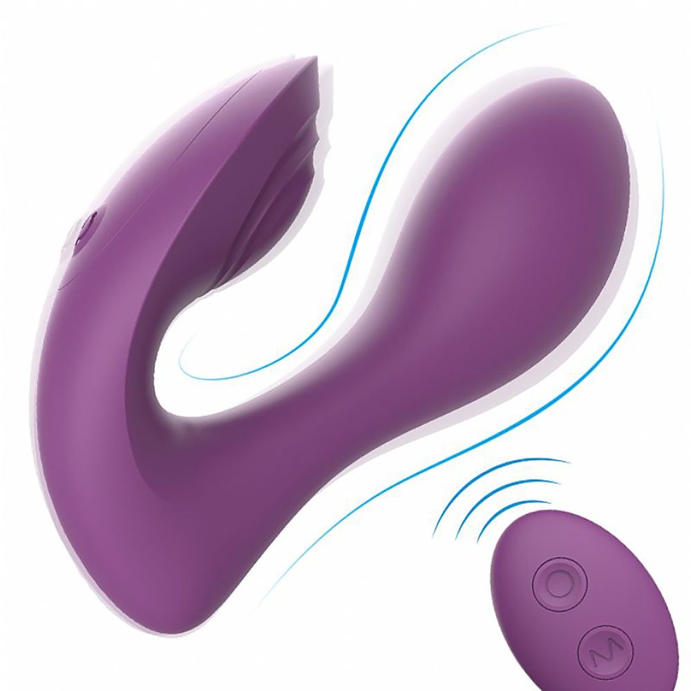Vibrador para Casal Recarregável em Silicone com 10 Vibrações Orchid Roxo | Foto 01