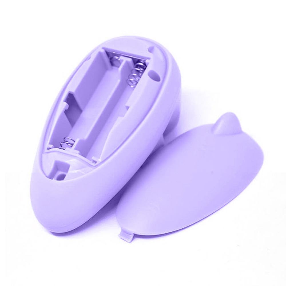 Vibrador Sugador Amazon Hot Roxo aberto, mostrando o compartimento para pilhas AAA