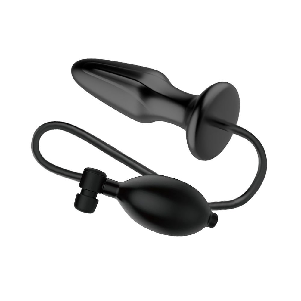Plug Anal Infl�vel em Silicone Mr Play Preto | Foto 04