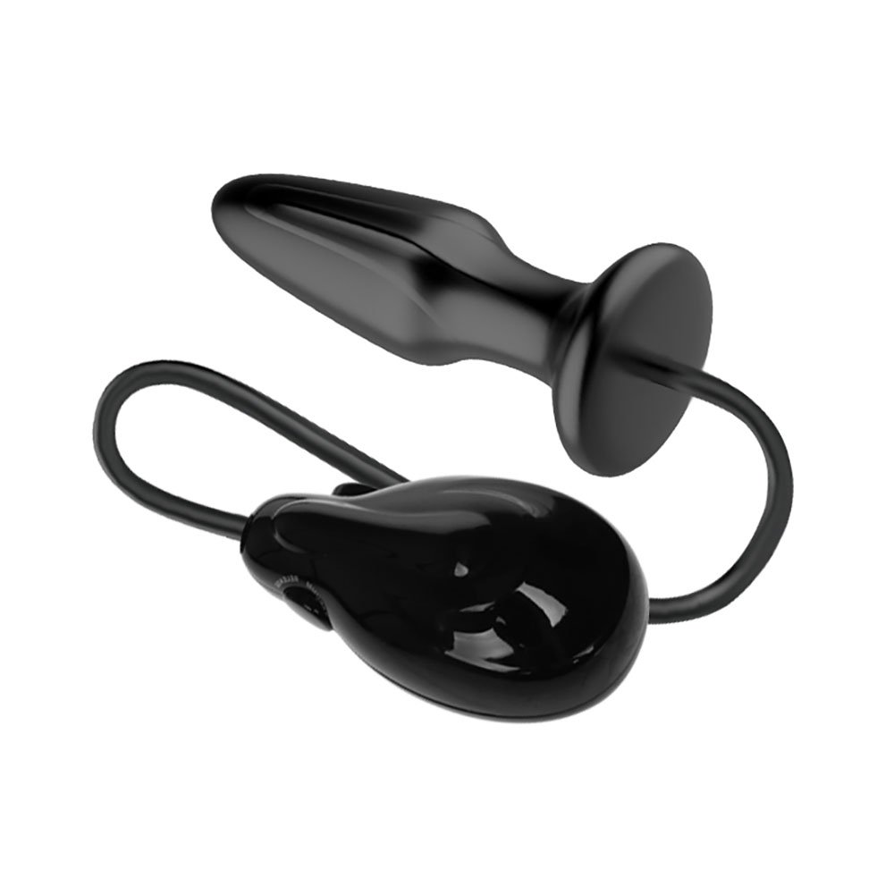 Plug Anal Inflável com Motor em Silicone Mr Play Preto | Foto 05