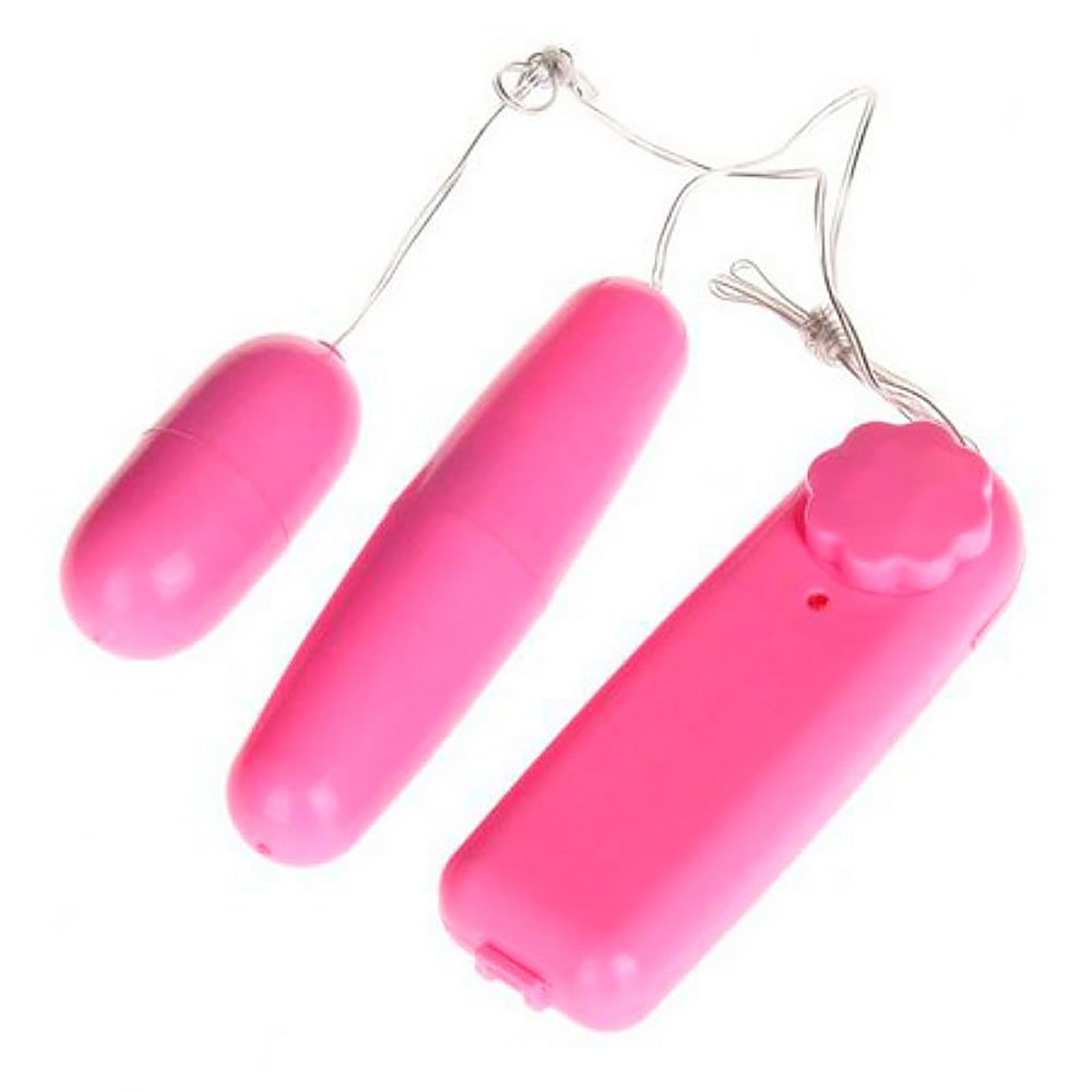 Vibrador Bullet Duplo em ABS Multivelocidade e Controle com Fio Rosa | Foto 01