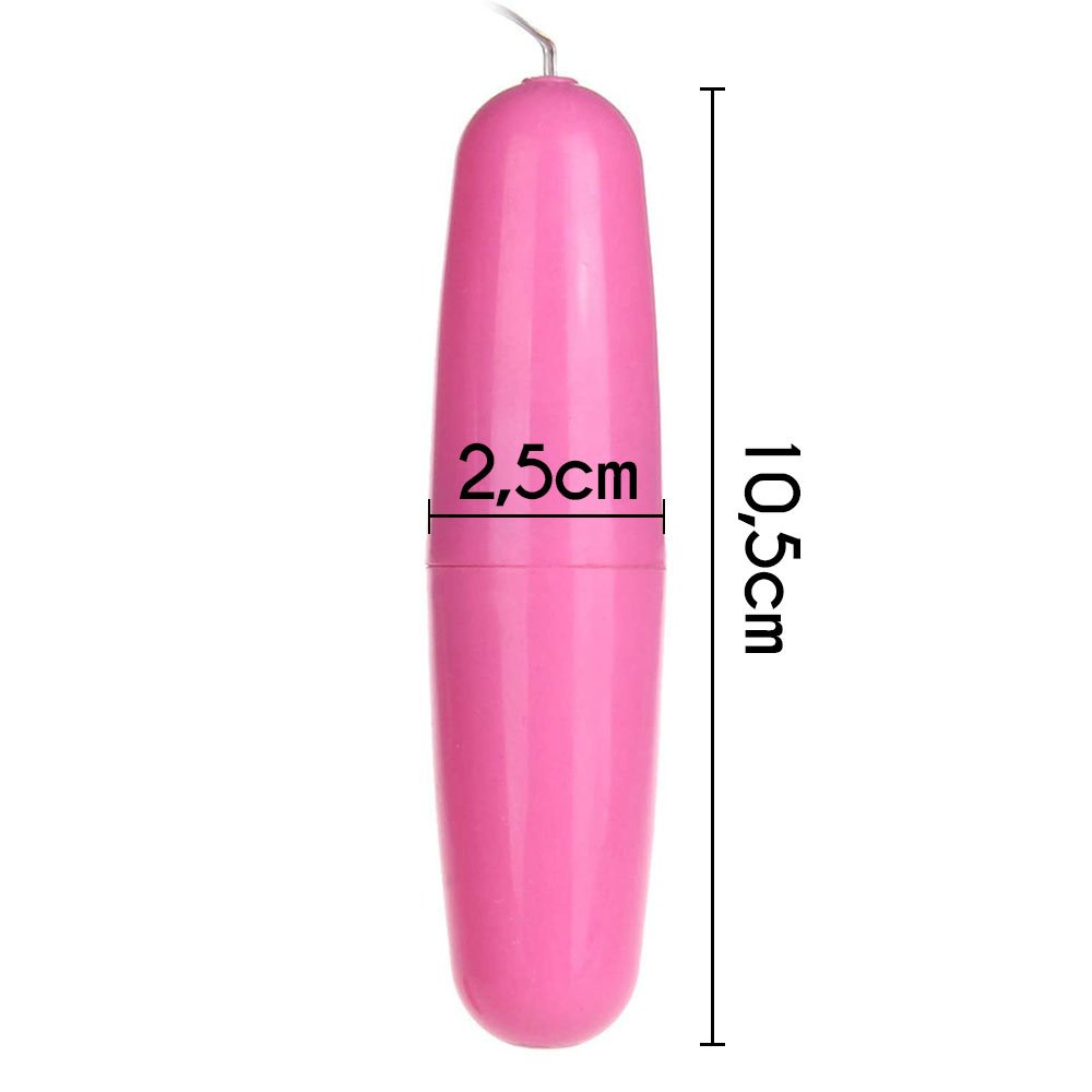 Vibrador Bullet Duplo em ABS Multivelocidade e Controle com Fio Rosa | Foto 03