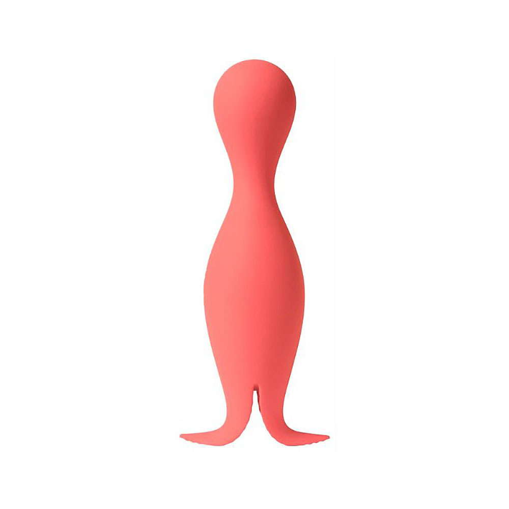 Vibrador Discreto Recarregável em Silicone com Duas Línguas Siren Salmão | Foto 03
