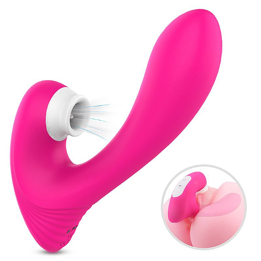 Vibrador Duplo Recarregável em Silicone com 9 Vibrações e 9 Sucções Dawn Pink | Foto 01 Vibrador Duplo Recarregável em Silicone com 9 Vibrações e 9 Sucções Dawn Pink | Foto 01