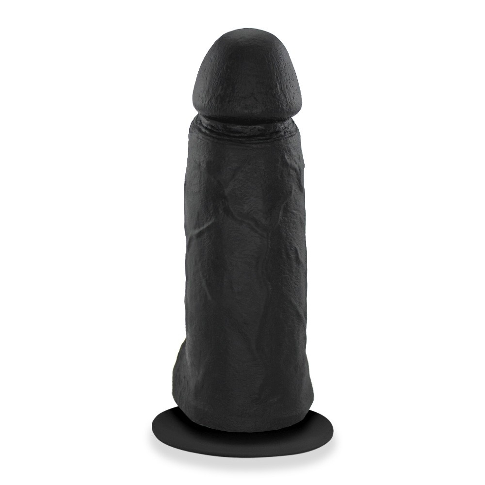 P�nis Real�stico em PVC Flex�vel com Escroto e Ventosa Bonit�o, vista superior frontal