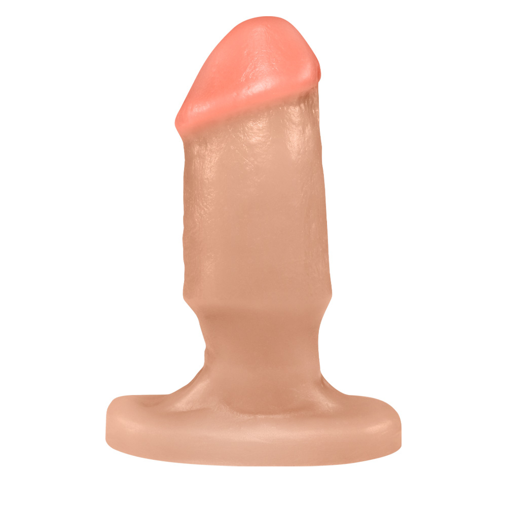 Plug Anal Pênis em PVC Flexível Atóxico 10cm x 3,5cm Bege | Foto 01 Plug Anal Pênis em PVC Flexível Atóxico 10cm x 3,5cm Bege | Foto 01