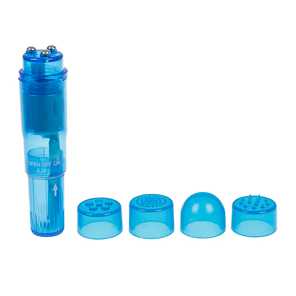 Vibrador para Clitóris com 4 Pontas Massageadoras 12 x 3cm Azul | Foto 03
