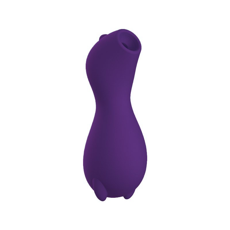 Pulsador de Clit�ris em Silicone Recarreg�vel Roxo em vista frontal, destacando a cor vibrante e o material sedoso