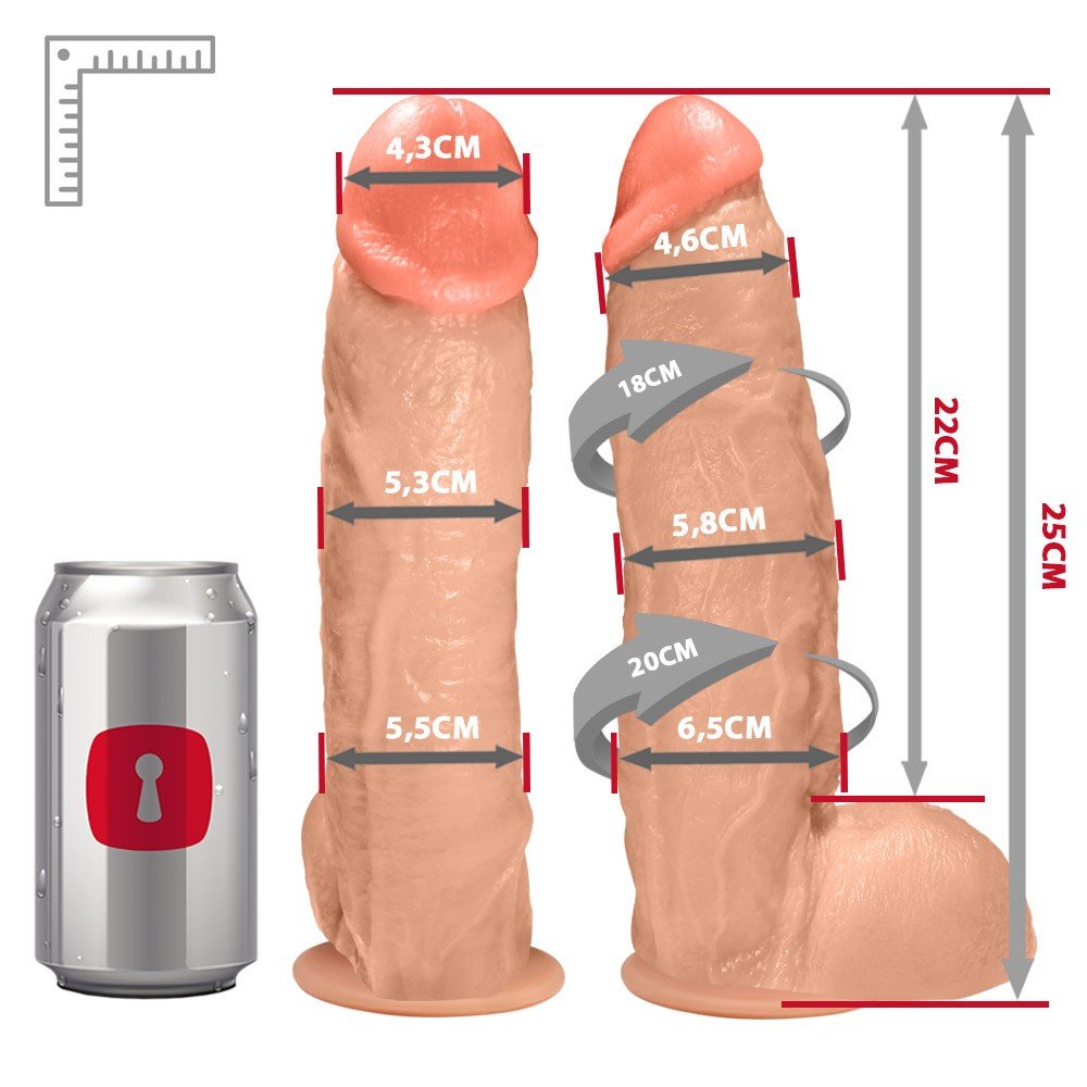 P�nis JeFree Bege em PVC flex�vel, exibindo a multivelocidade do vibrador e a sua estrutura resistente a respingos