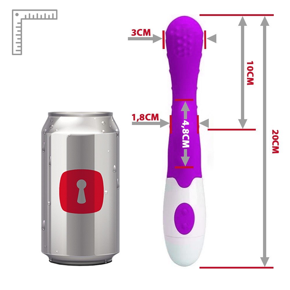 Vibrador Duplo em Silicone e ABS com 10 Vibrações e Textura Roxo | Foto 06 Ilustrativa Vibrador Duplo em Silicone e ABS com 10 Vibrações e Textura Roxo | Foto 06 Ilustrativa
