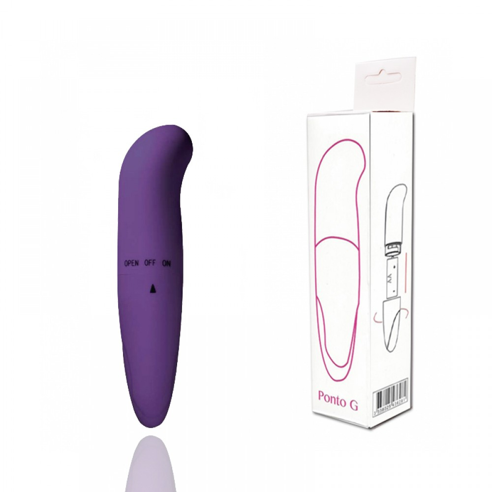 Vibrador Ponto G Aveludado 6 x 2,5cm Roxo | Foto 01