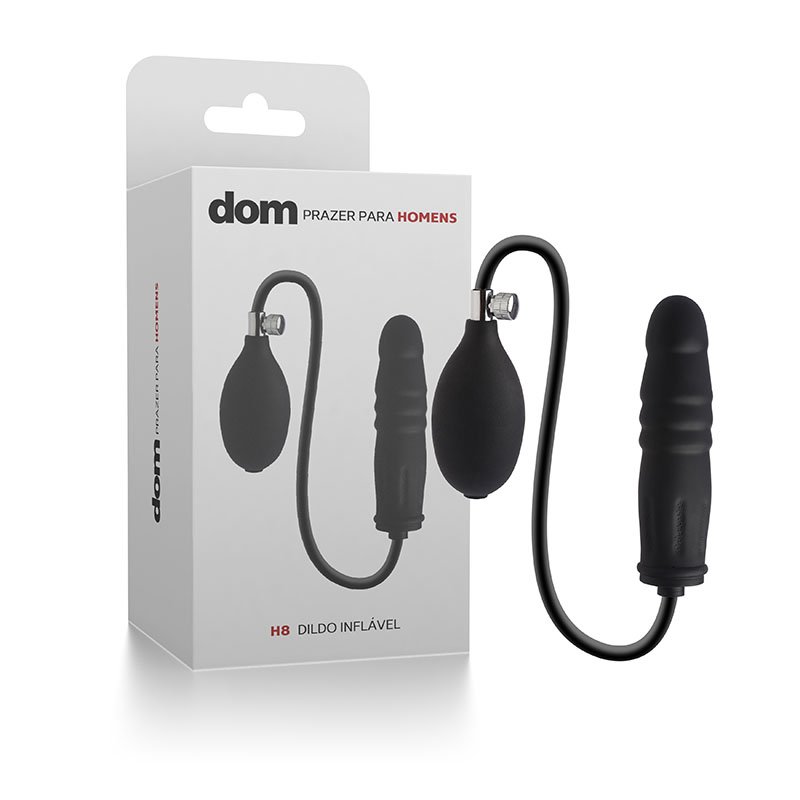 Plug Anal Inflável em Silicone 4 x 14,5cm H8 Preto | Foto 01 Plug Anal Inflável em Silicone 4 x 14,5cm H8 Preto | Foto 01