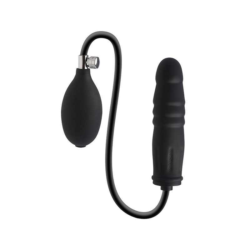 Plug Anal Inflável em Silicone 4 x 14,5cm H8 Preto | Foto 02 Plug Anal Inflável em Silicone 4 x 14,5cm H8 Preto | Foto 02