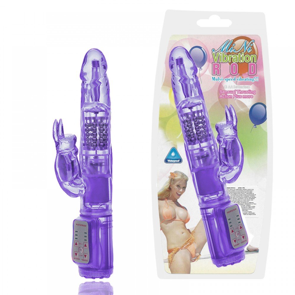 Vibrador Rabbit Rotativo com 7 Velocidades 22,5 x 3cm Lilás | Foto 01