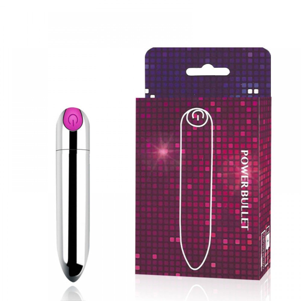 Vibrador Bullet Ogiva Recarregável com 10 Vibrações Prata | Foto 01 Vibrador Bullet Ogiva Recarregável com 10 Vibrações Prata | Foto 01