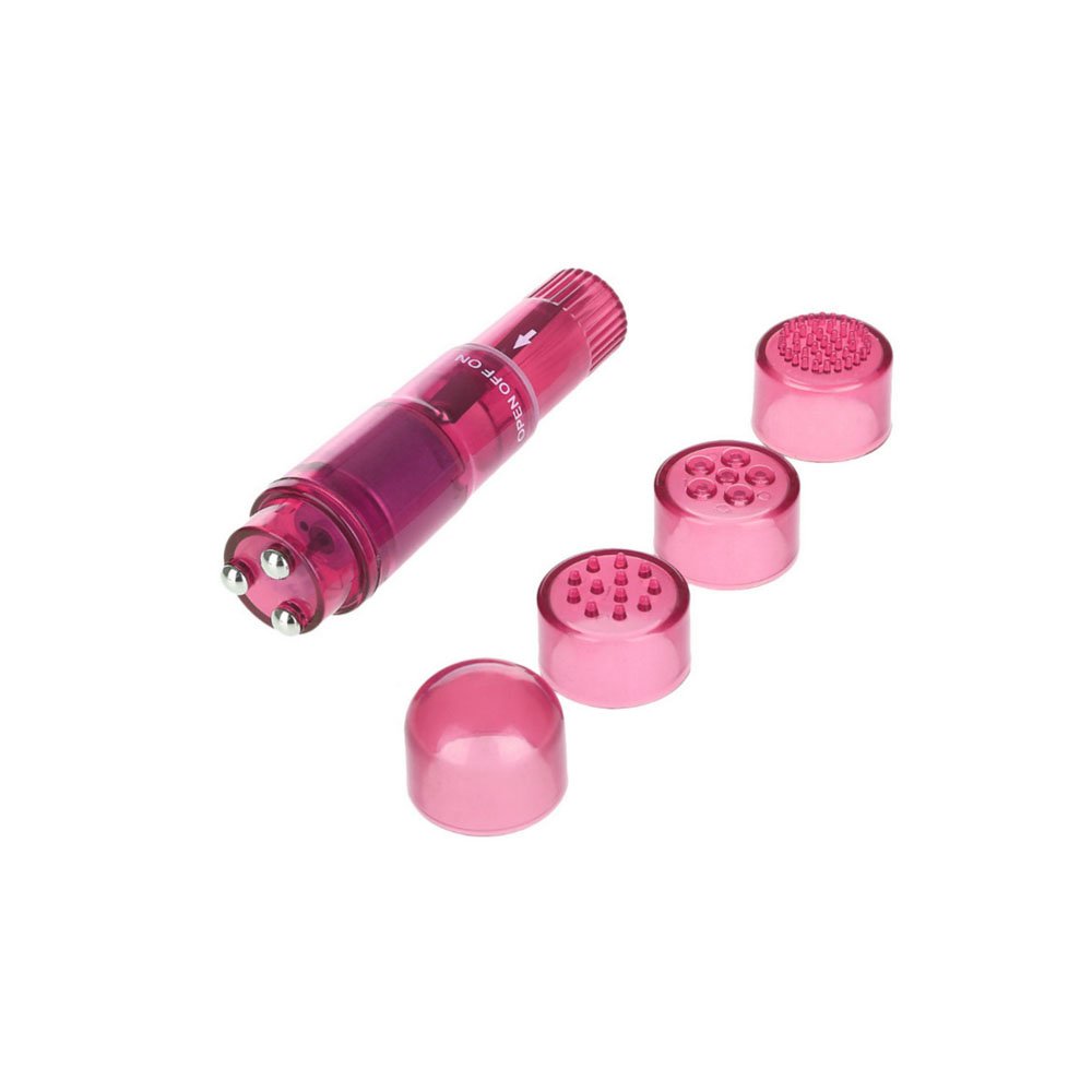 Vibrador para Clitóris com 4 Pontas Massageadoras 12 x 3cm Rosa | Foto 01 Vibrador para Clitóris com 4 Pontas Massageadoras 12 x 3cm Rosa | Foto 01