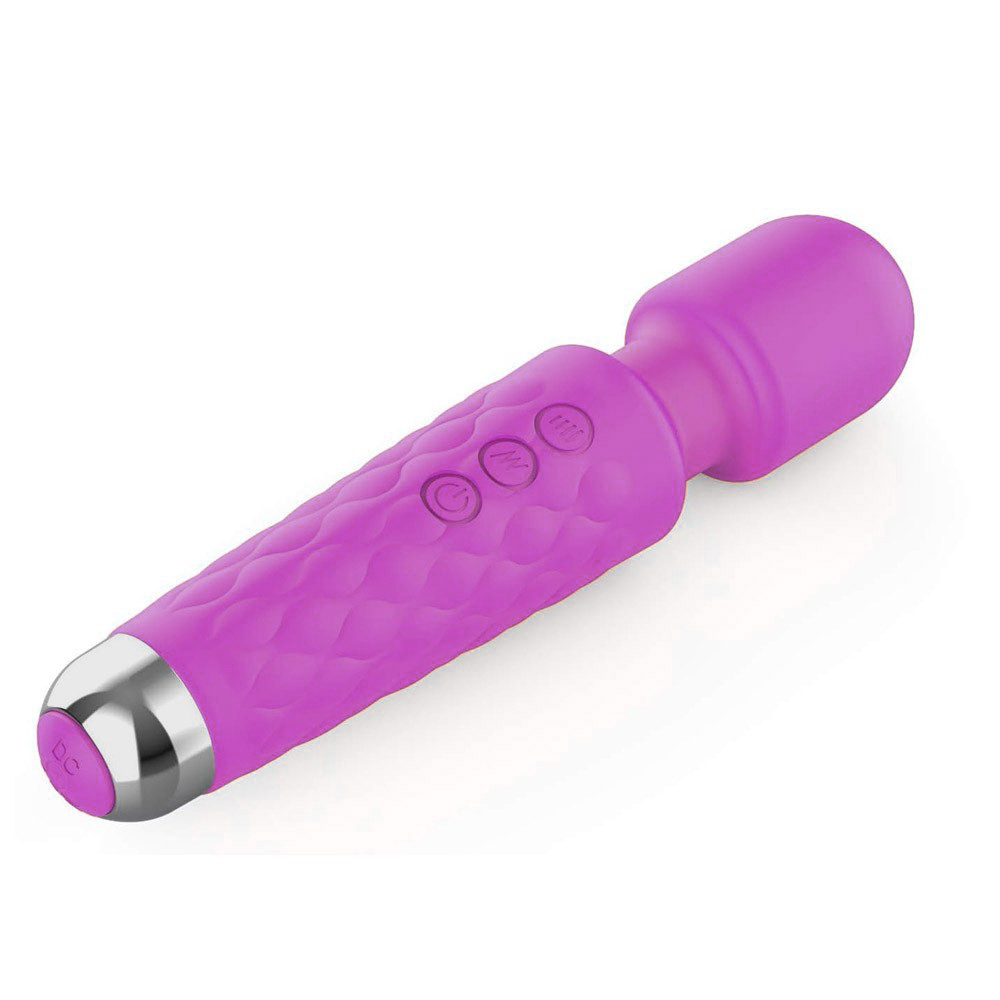 Vista lateral do Massageador Er�tico Stacy Pink, mostrando a porta de carregamento USB e o acabamento em silicone