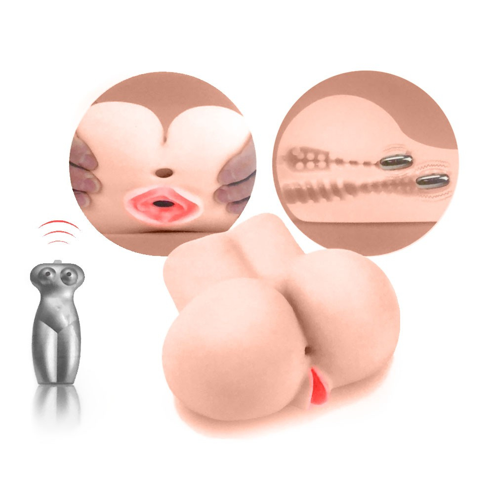 Masturbador Masculino Cyberskin Formato de Vagina e �nus com Vibrador e Controle Remoto | Foto 06