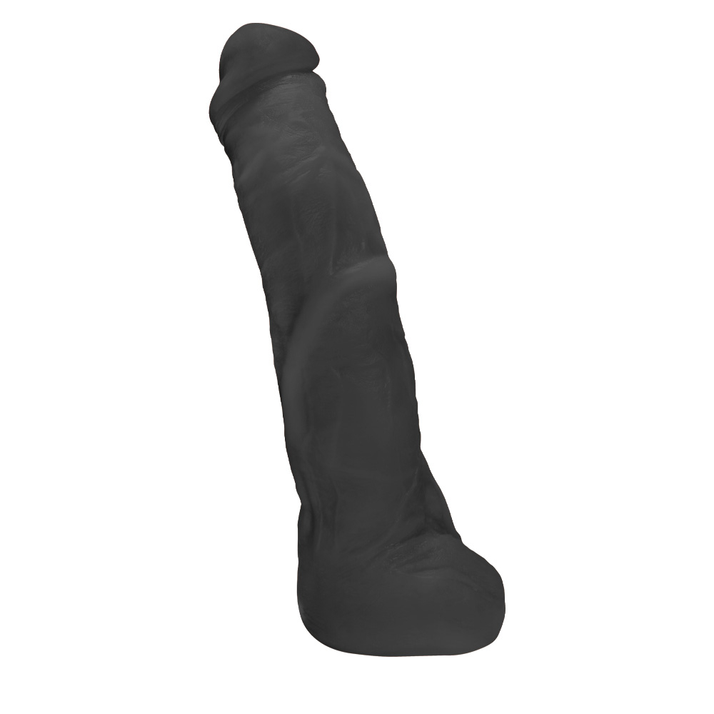 P�nis Gigante e Grosso Flex�vel com Escroto Mandingo 27 x 5,5cm Preto - Vista Lateral