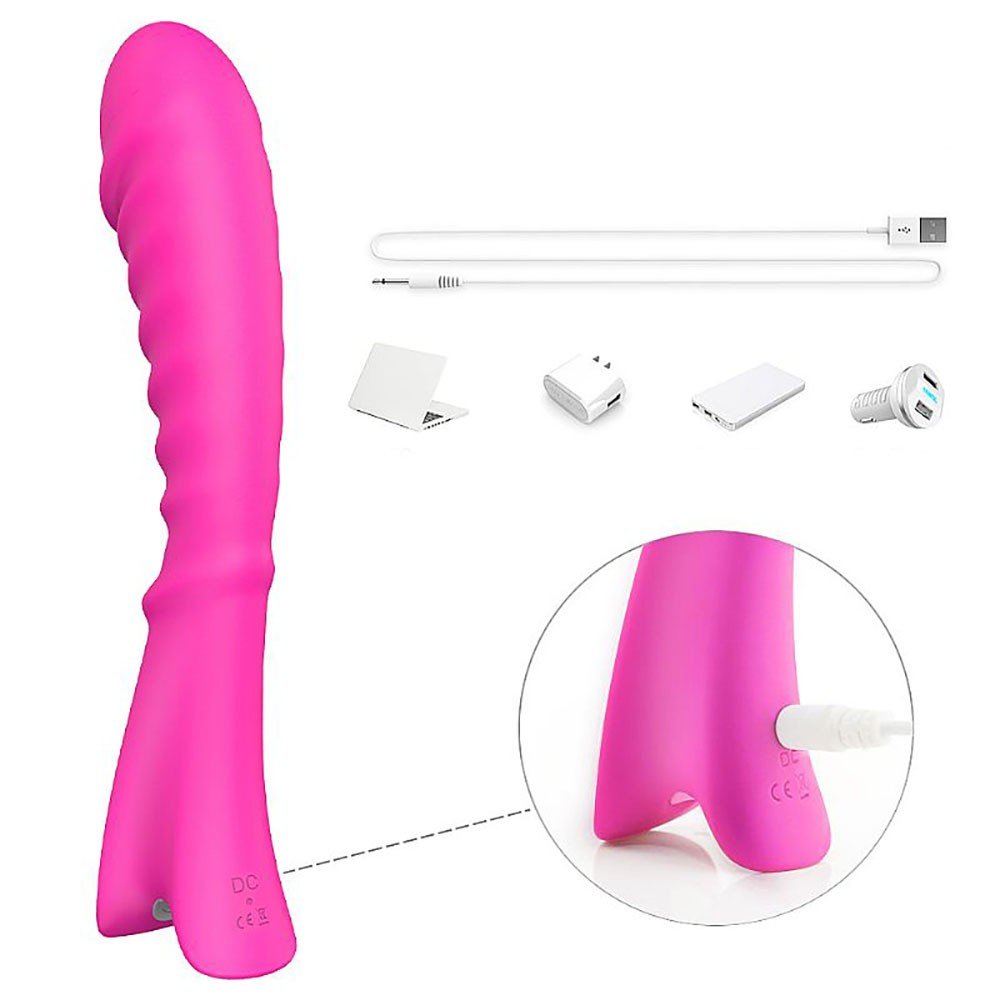 Detalhe do bico estimulador do Vibrador Feminino TOPI Pink para foco no ponto G