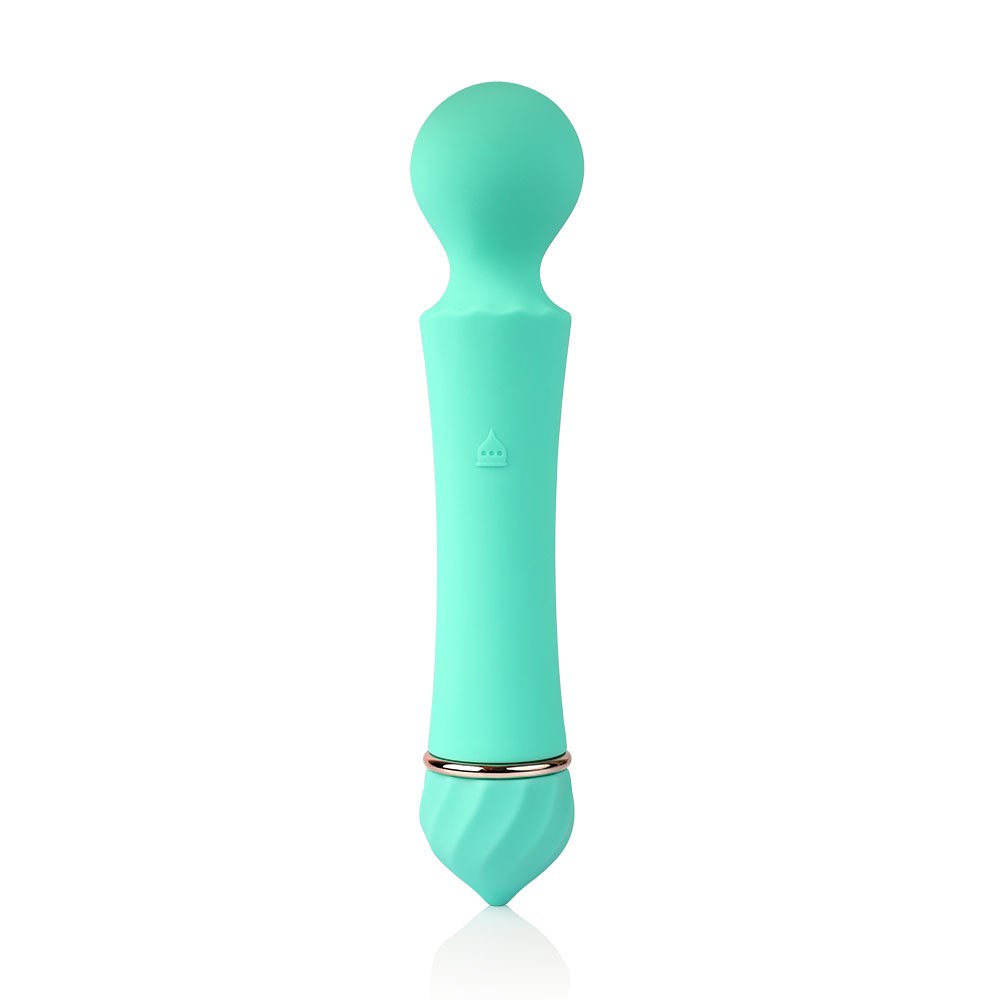 Massageador Er�tico Recarreg�vel Shiva Cyan em silicone - foto do produto sem a caixa