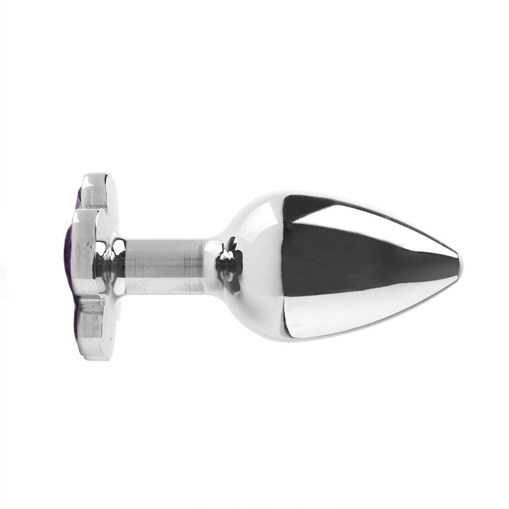 Plug Anal Joia Cromado com Base em Formato de Flor Metal Luck | Foto 05