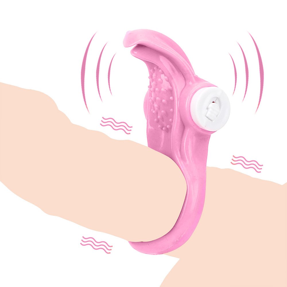 Anel Peniano Vibratório em Silicone com Argola Testicular Rosa | Foto 02 Anel Peniano Vibratório em Silicone com Argola Testicular Rosa | Foto 02